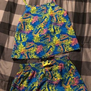 Girls Superman Summer Pjs